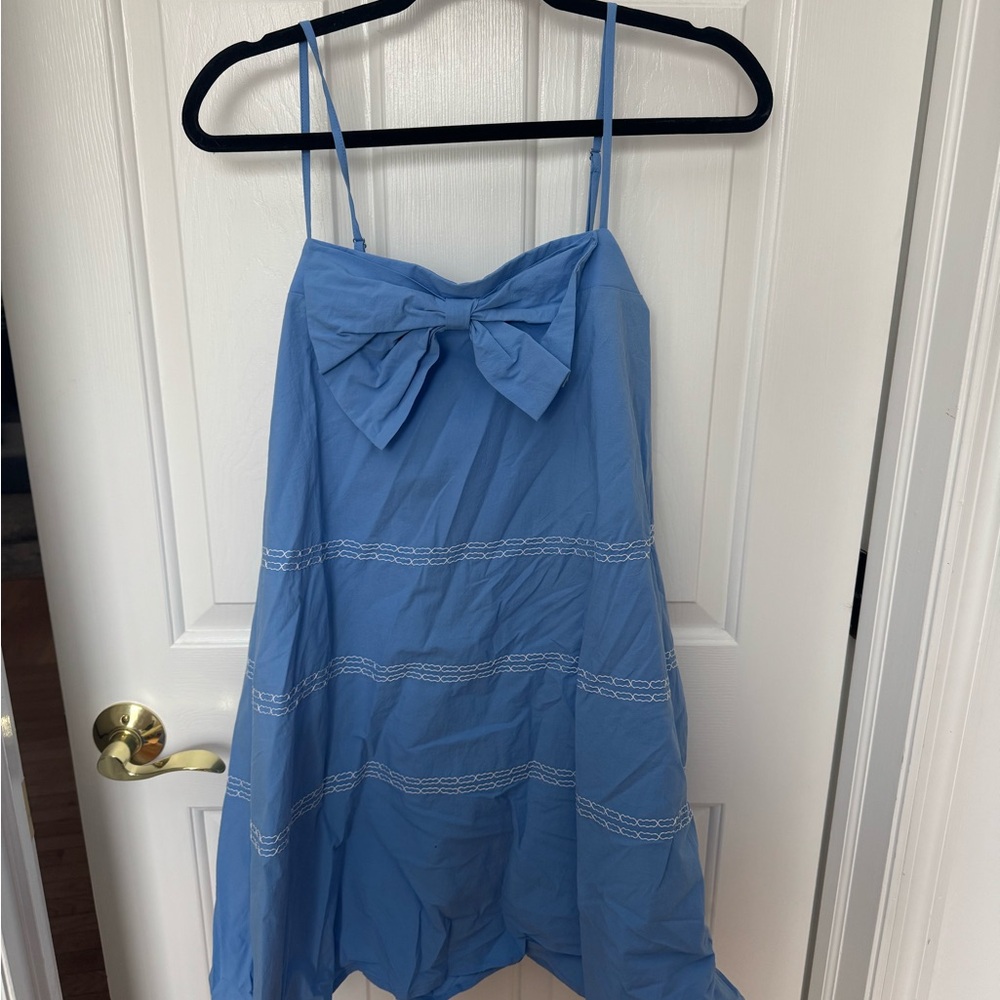 Pink Lily Spaghetti Strap Dress with Bow